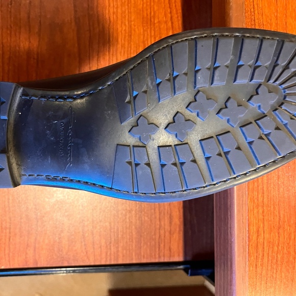 Santoni Black Leather Bit Loafers main image 7